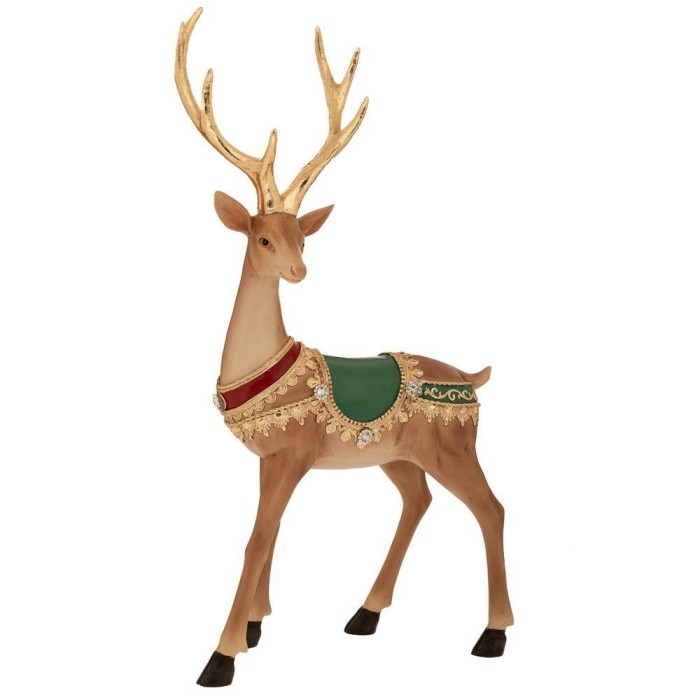 CERVO IN PIEDI MARRONE 21,5X8,5X37CM